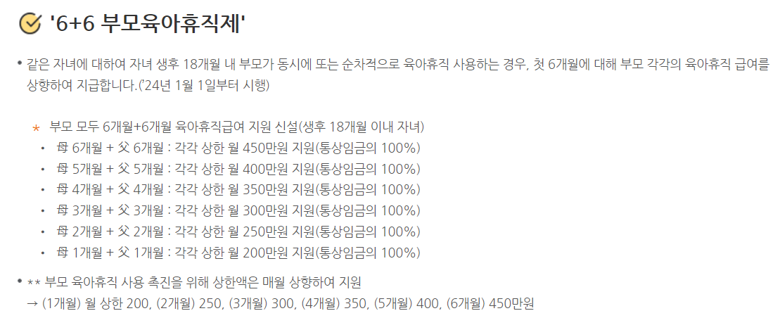 6+6 육아휴직