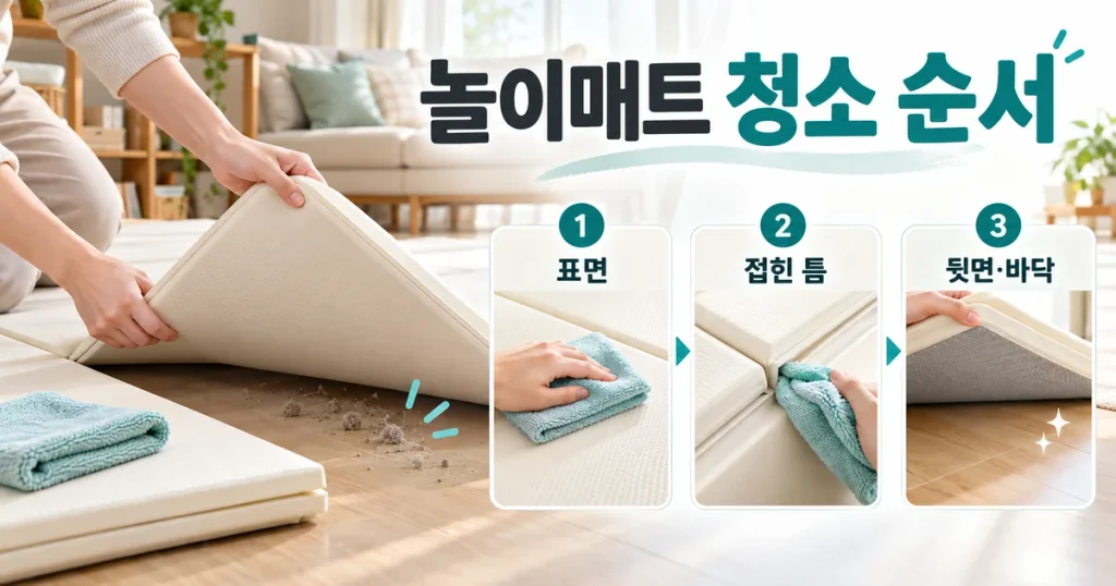아기 놀이매트 청소 방법, 접힌 틈·뒷면·바닥까지 관리하는 순서